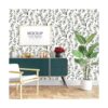Erfoni Papel tapiz floral para despegar y pegar papel de