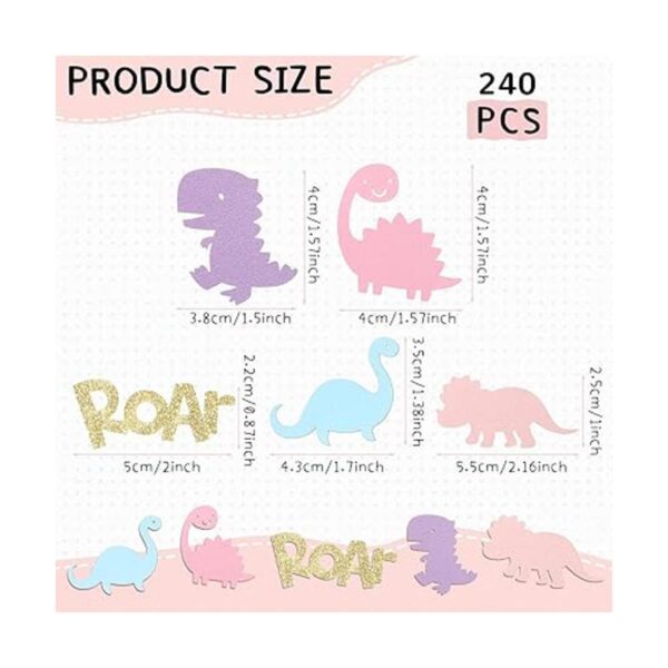 240 piezas de mesa de confeti de dinosaurio para temática