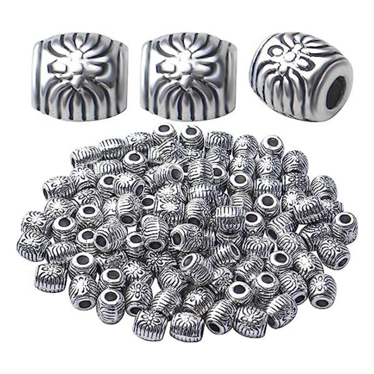 100pcs Antiguo Barril Espaciador Perlas Aleación