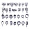 Jdesun Cuentas espaciadoras de 3.53 oz 14 estilos plata