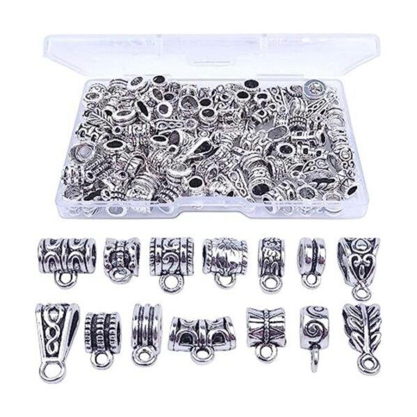 Jdesun Cuentas espaciadoras de 3.53 oz 14 estilos plata