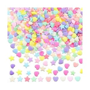 400 cuentas de acrílico con forma de corazón y cuentas en