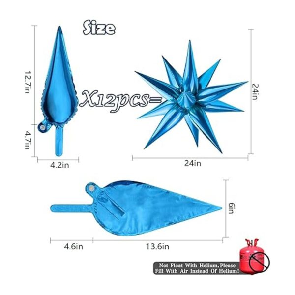 Moukiween 50 globos de Mylar con cono de aluminio globos_2
