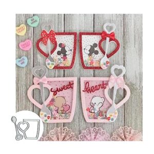 SudsWH Taza de café de San Valentín troqueles de metal