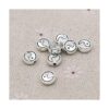 Acxico 50 piezas de cuentas espaciadoras sueltas de plata