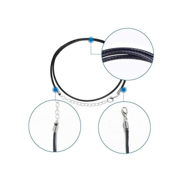 Selizo 50 piezas de cordón de algodón encerado negro para