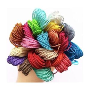 Cuerdas enceradas de color brillante para macramé