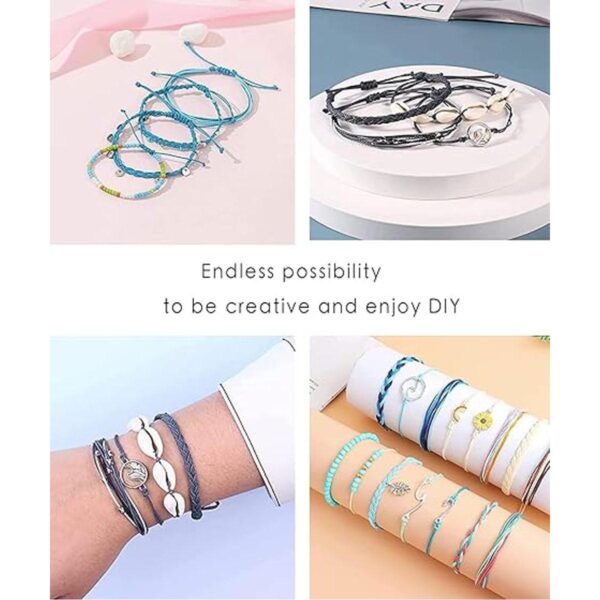 Cuerdas enceradas de color brillante para macramé