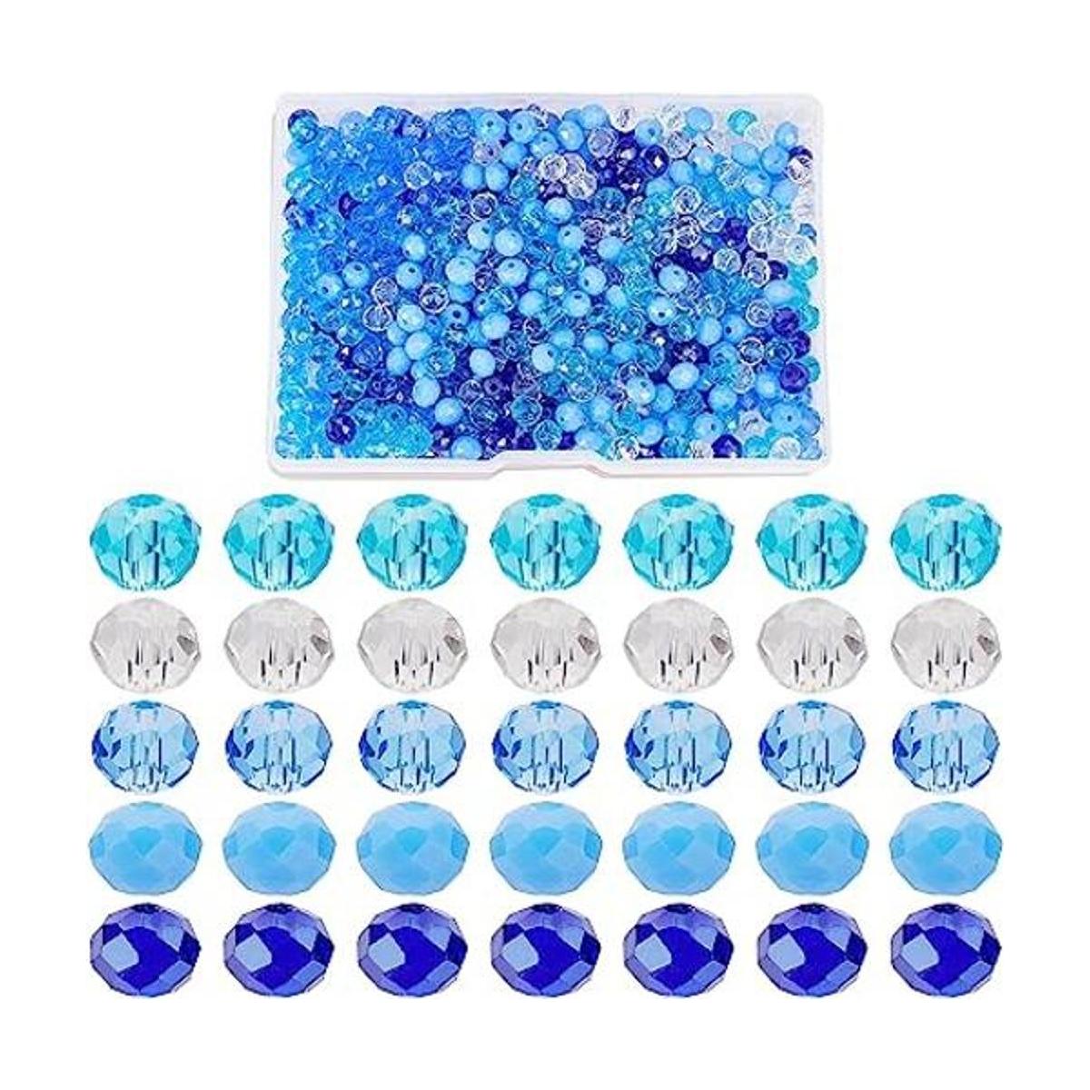 PH PandaHall 500 cuentas de cristal azul cuentas de