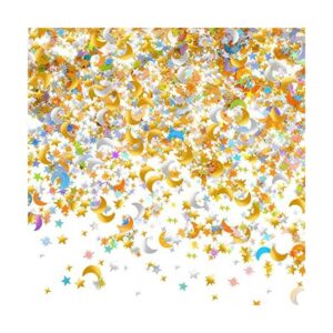 Confeti holográfico de estrella y luna de 60 g 2.1 oz