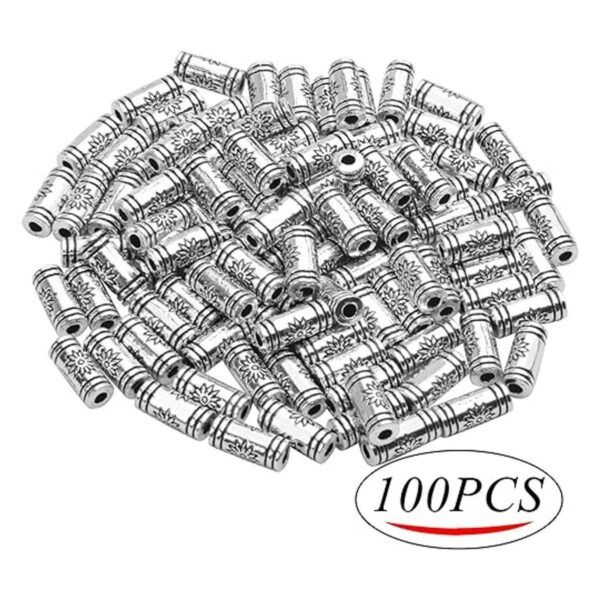 100 cuentas espaciadoras de columna cuentas de tubo de