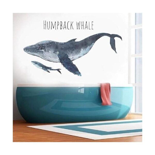 Pegatinas de pared con diseño de ballena jorobada para