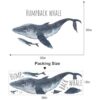 Pegatinas de pared con diseño de ballena jorobada para