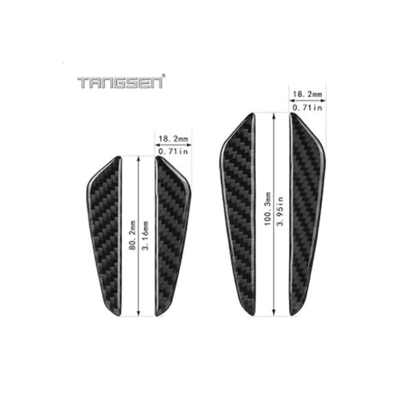 TANGSEN 4 piezas de fibra de carbono real universal con_2