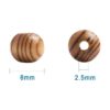 Cheriswelry 200 cuentas redondas de madera natural de