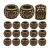 100 cuentas espaciadoras redondas de bronce antiguo
