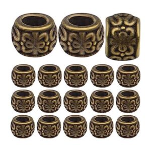 100 cuentas espaciadoras redondas de bronce antiguo
