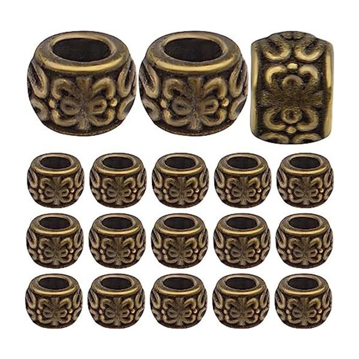 100 cuentas espaciadoras redondas de bronce antiguo