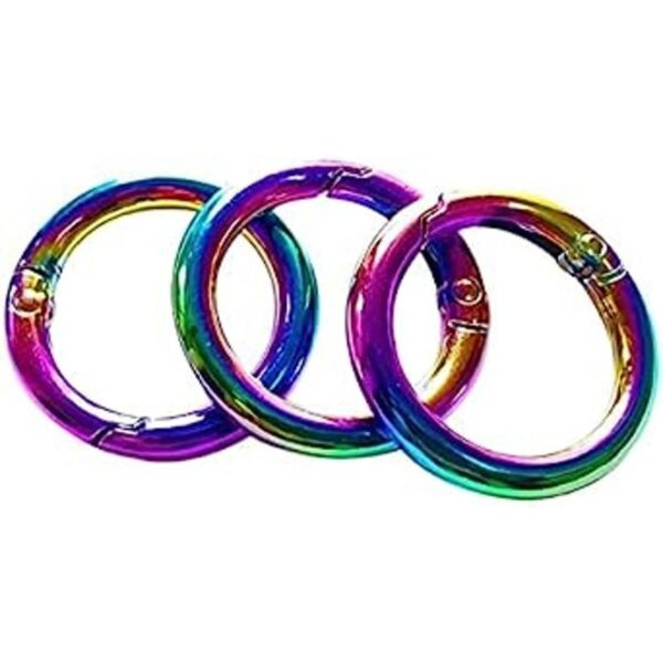 YukaBa Paquete de 10 anillos tóricos de resorte arcoíris_1