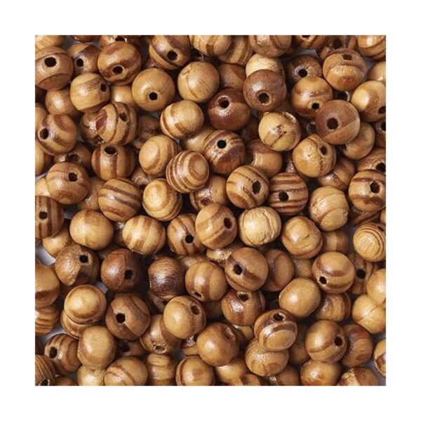 Cheriswelry 200 cuentas redondas de madera natural de