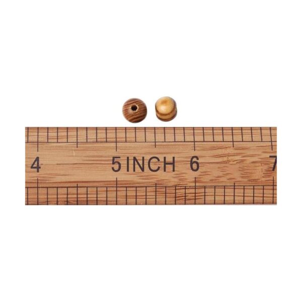 Cheriswelry 200 cuentas redondas de madera natural de