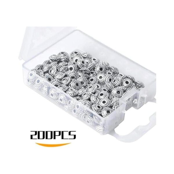 200 cuentas espaciadoras de plata antiguas espaciadoras
