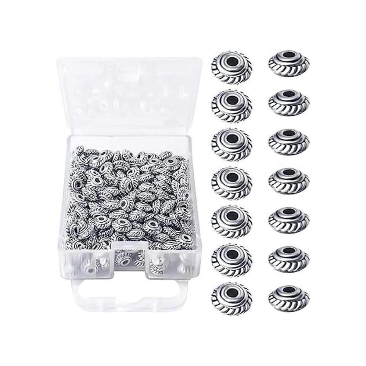 200 cuentas espaciadoras de plata antiguas espaciadoras
