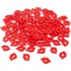 Honbay 100 piezas DIY Sexy Rojo Lip Accesorios Acrílico