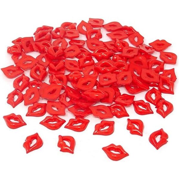 Honbay 100 piezas DIY Sexy Rojo Lip Accesorios Acrílico