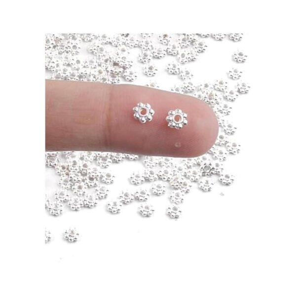 BronaGrand 500pcs Metal Daisy Spacer Beads 0.157 in para_2