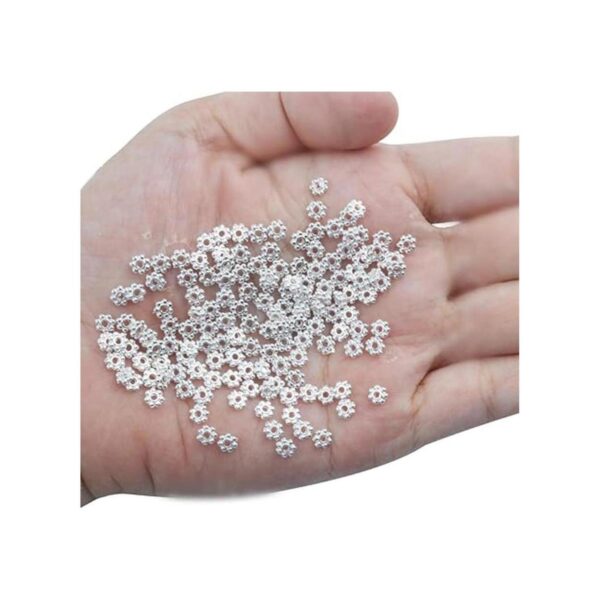 BronaGrand 500pcs Metal Daisy Spacer Beads 0.157 in para_4