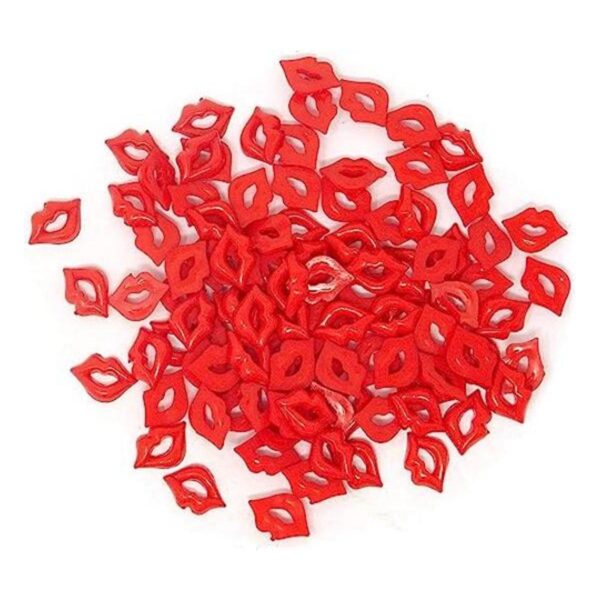 Honbay 100 piezas DIY Sexy Rojo Lip Accesorios Acrílico