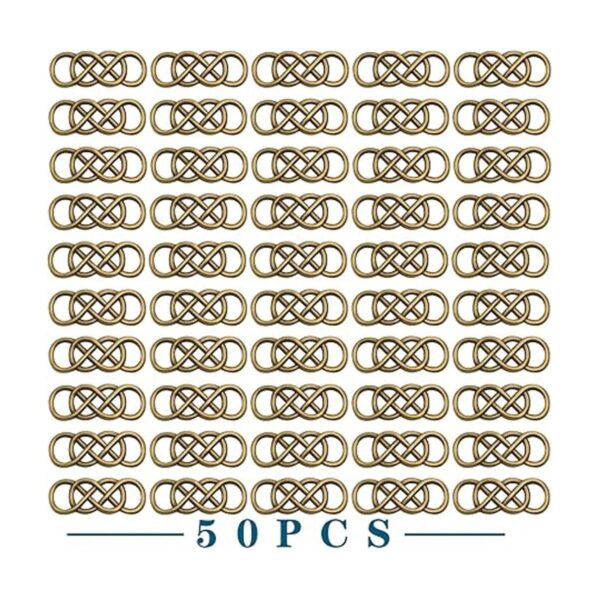 Hmjpng 50 dijes de aleación con símbolo de infinito doble