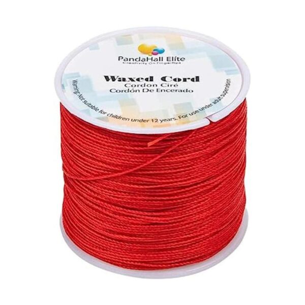 PH PandaHall Cordón encerado rojo de 0.020 in 116 yardas