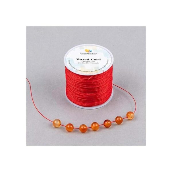 PH PandaHall Cordón encerado rojo de 0.020 in 116 yardas