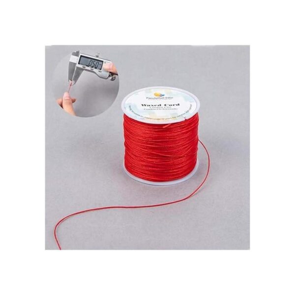 PH PandaHall Cordón encerado rojo de 0.020 in 116 yardas