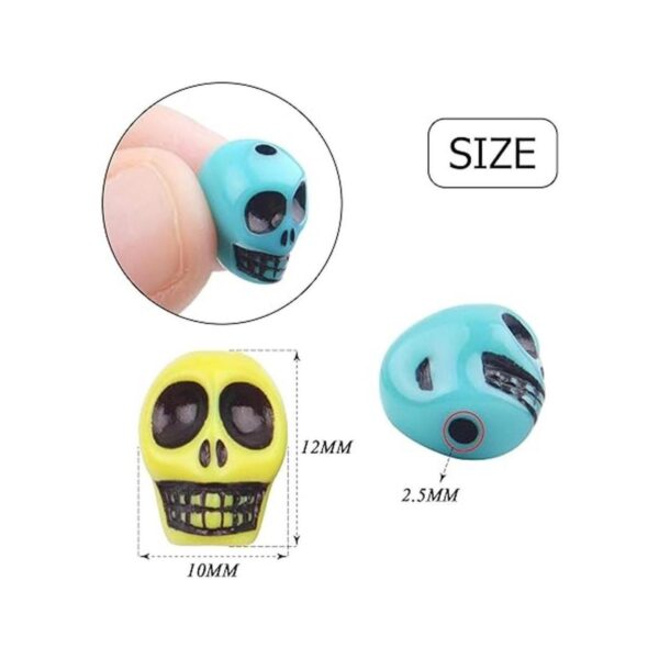 200 cuentas de acrílico con forma de calavera para hacer