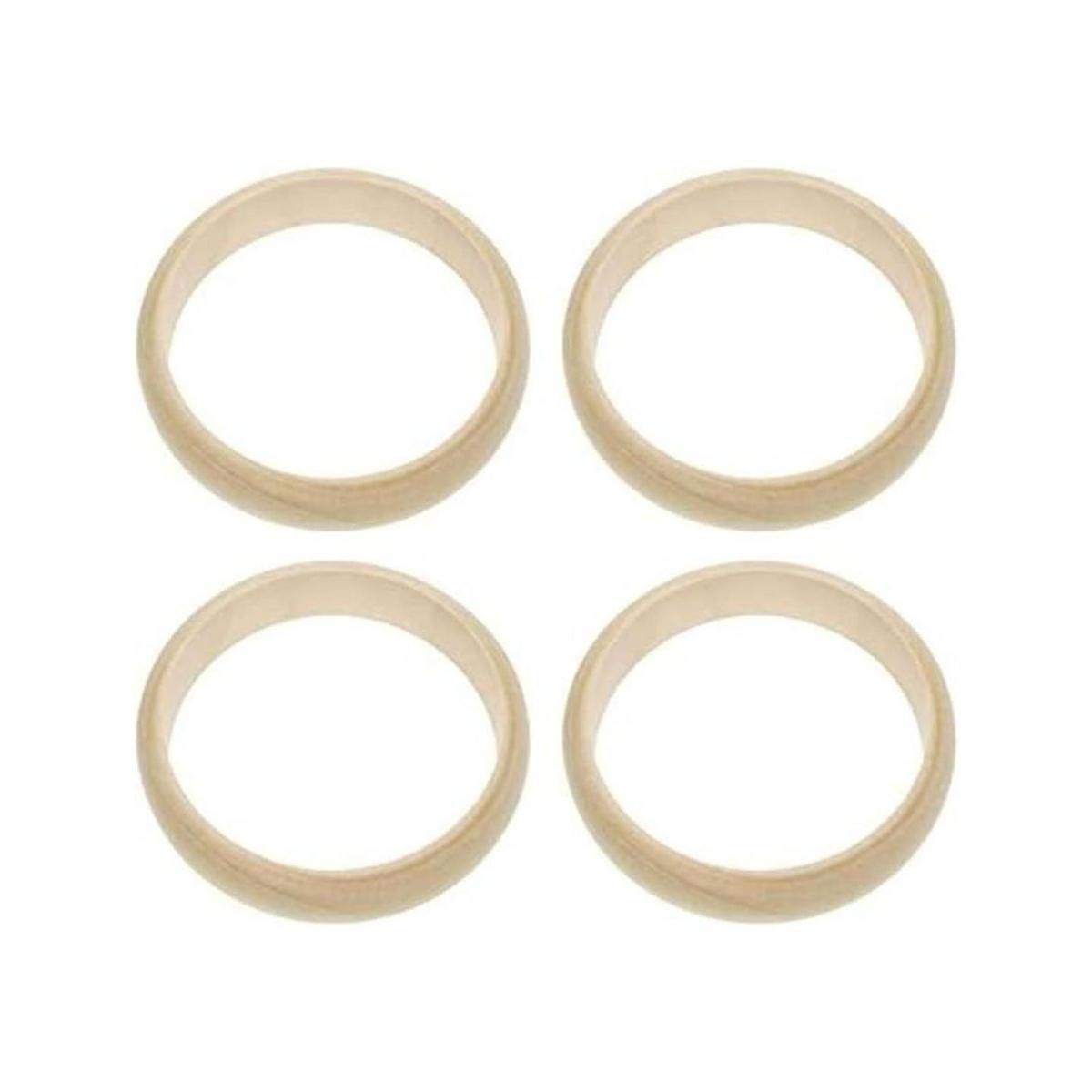 Penta Angel Pulsera de madera 4pcs 3.1 in sin terminar