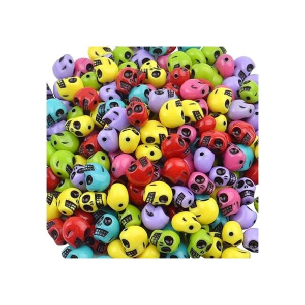 200 cuentas de acrílico con forma de calavera para hacer