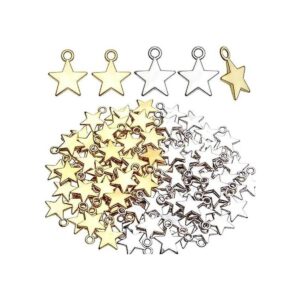100 colgantes con forma de estrella 0.512 x 0.394 in con