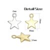 100 colgantes con forma de estrella 0.512 x 0.394 in con