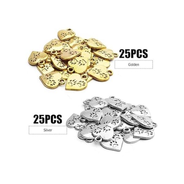 50pcs 0.669 in aleación corazón forma encanto amor