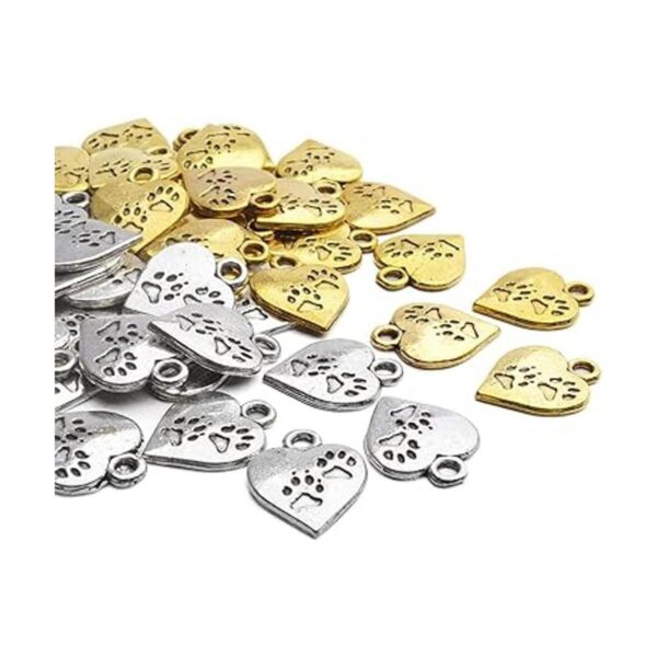 50pcs 0.669 in aleación corazón forma encanto amor
