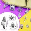 JIALEEY Dijes de esqueleto de calavera de Hallowmas