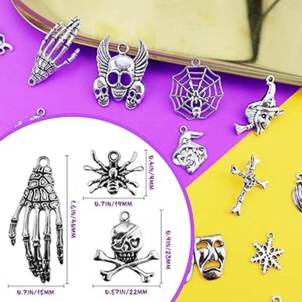 JIALEEY Dijes de esqueleto de calavera de Hallowmas