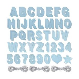 Kit de pancartas personalizadas con purpurina azul con