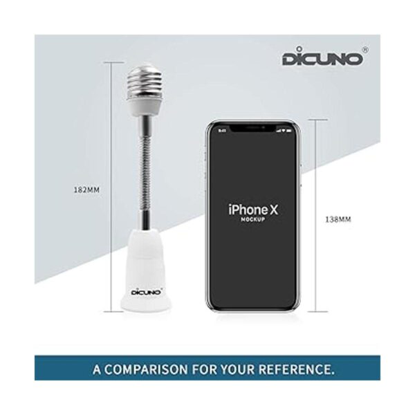 DiCUNO Adaptador extensor de sóquet E26E27 extensión_3
