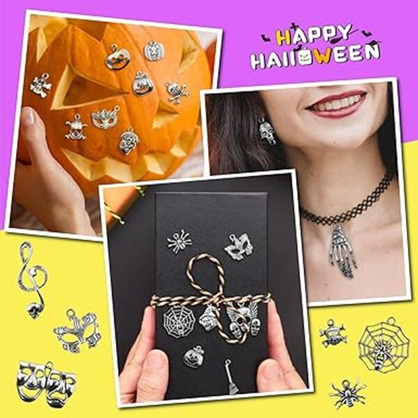 JIALEEY Dijes de esqueleto de calavera de Hallowmas