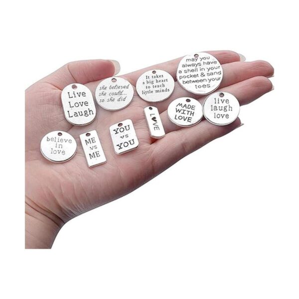 Inspiration Words Charms Craft Supplies Abalorios