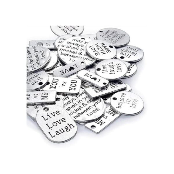 Inspiration Words Charms Craft Supplies Abalorios